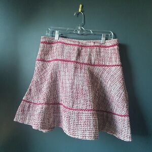 Banana Republic Tweed Skirt | Pink & Burgundy | Size 8